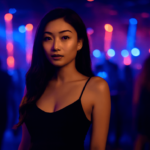 Attractive young woman at a nightclub.